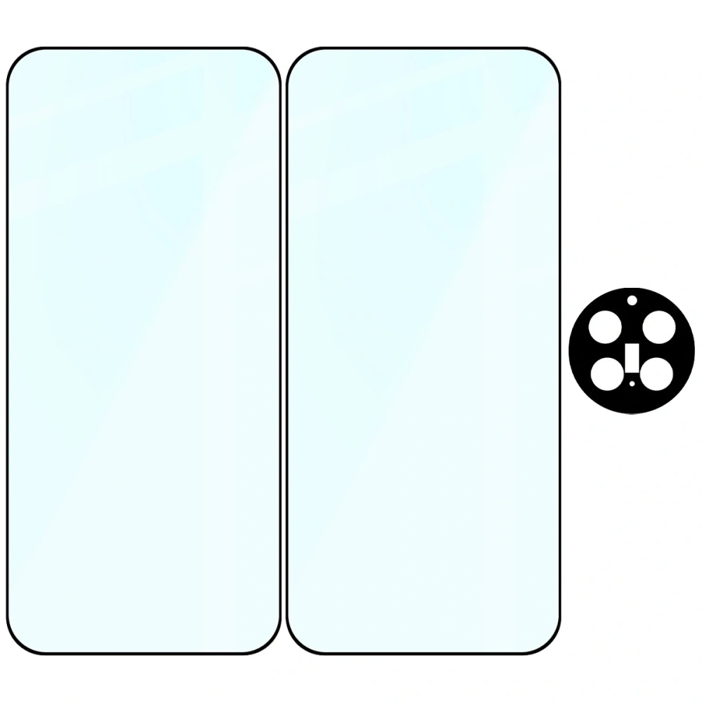 2x Szkło + szybka na aparat Bizon Edge Pack do Vivo X300 Pro