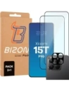 2x Szkło + szybka na aparat Bizon Edge Pack do Xiaomi 15T Pro