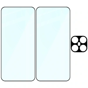 2x Szkło + szybka na aparat Bizon Edge Pack do Xiaomi 15T Pro