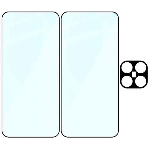 2x Szkło + szybka na aparat Bizon Edge Pack do Xiaomi 15T Pro