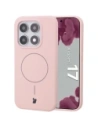 Silikonowe etui z pierścieniem magnetycznym Bizon Soft Case Magnetic do Xiaomi 17 jasnoróżowe