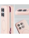 Silikonowe etui z pierścieniem magnetycznym Bizon Soft Case Magnetic do Xiaomi 17 jasnoróżowe
