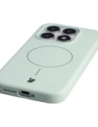 Silikonowe etui z pierścieniem magnetycznym Bizon Soft Case Magnetic do Xiaomi 17 pistacjowe