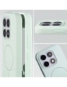 Silikonowe etui z pierścieniem magnetycznym Bizon Soft Case Magnetic do Xiaomi 17 pistacjowe