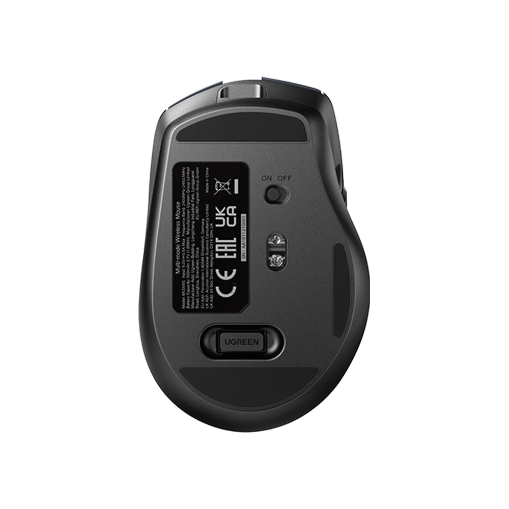 Mysz bezprzewodowa UGREEN MU006S Bluetooth 5.4 + 2.4 GHz USB-C (czarna)