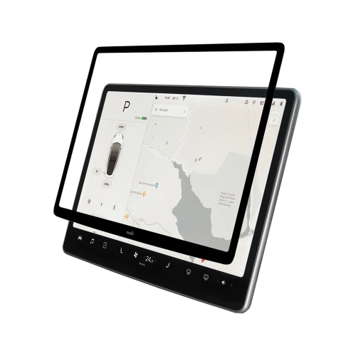 Kup Matowa folia ochronna na ekran konsoli centralnej Moshi iVisor AG Tesla Model 3 (Black/Clear Matte) - MOSH086BLK - {ean13} - Sklep Home Screen