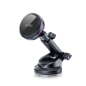 Uchwyt samochodowy na kokpit / do kratki Tech-Protect V9 Arcticboost Magnetic MagSafe Dashboard & Vent Car Mount Wireless Charger 25W QI2.2 Black