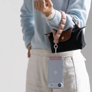 Uniwersalny pasek na rękę Rinkge Holder & Puffer Hand Strap Floral Pink