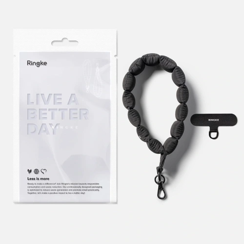 Uniwersalny pasek na rękę Rinkge Holder & Puffer Hand Strap Calm Black