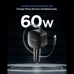 Ładowarka samochodowa Spigen EV603VT Essentail Car Charger 60W Black