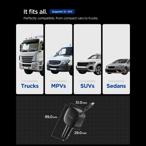 Ładowarka samochodowa Spigen EV603VT Essentail Car Charger 60W Black