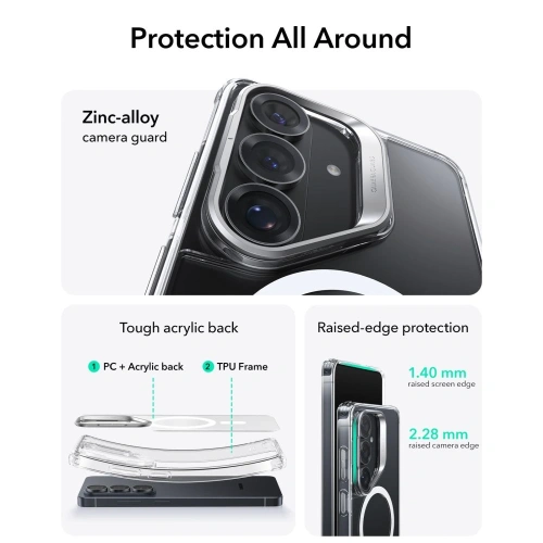 Etui ESR Classic Hybrid Kickstand MagSafe do Samsung Galaxy S26 Clear