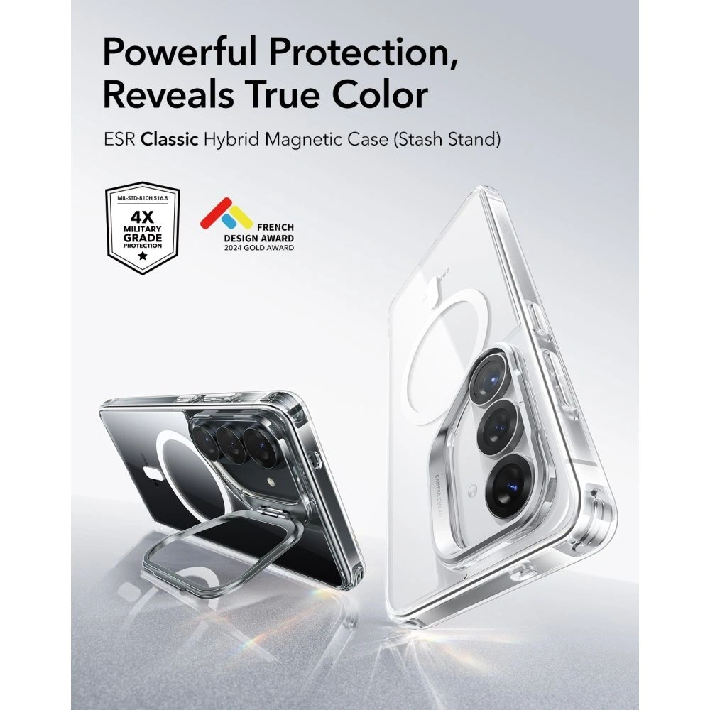 Etui ESR Classic Hybrid Kickstand MagSafe do Samsung Galaxy S26 Clear