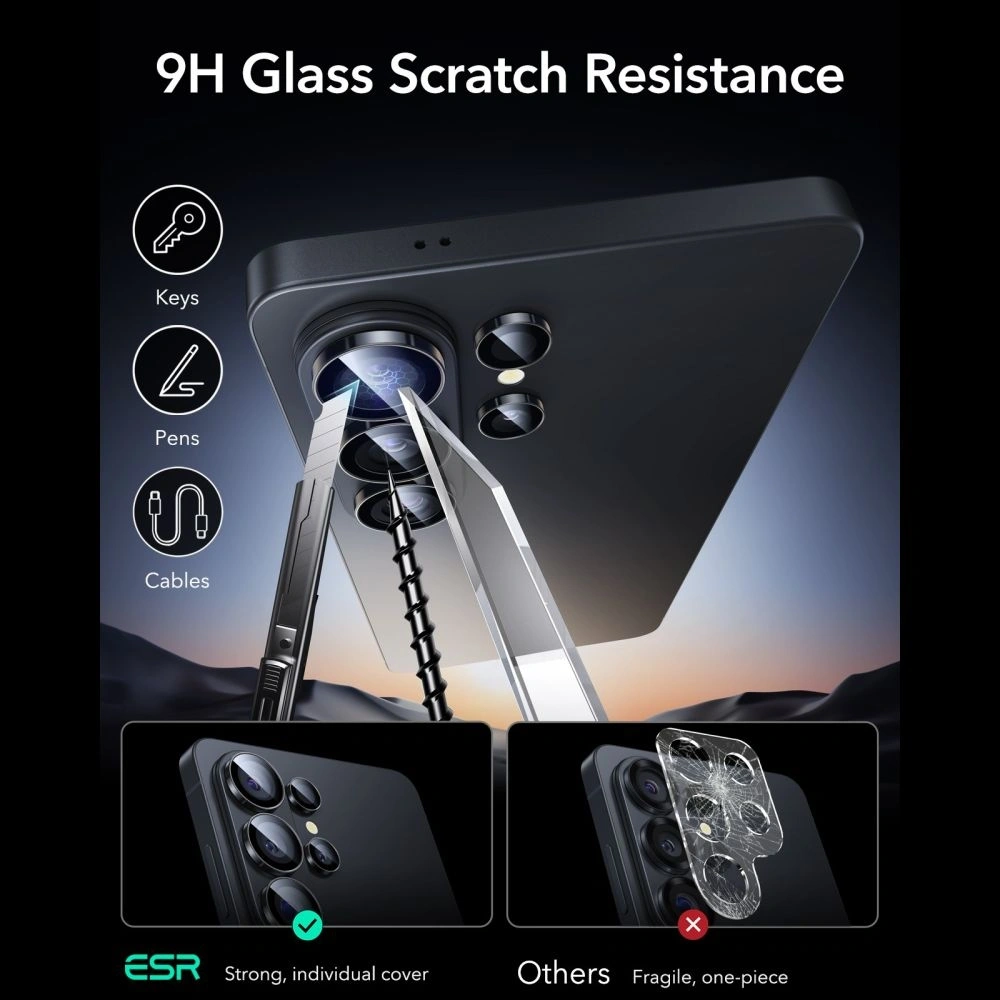 Osłona na aparat ESR Armorite Camera Protector do Samsung Galaxy S26 Ultra Black