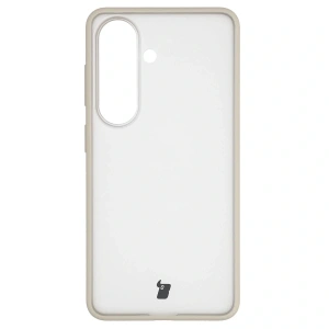 Etui Bizon Case Angelo do Samsung Galaxy S26 półprzezroczyste z beżową ramką