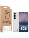Etui Bizon Case Angelo do Samsung Galaxy S26 półprzezroczyste z beżową ramką