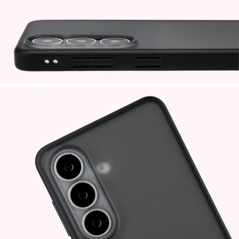 Etui Bizon Case Angelo do Samsung Galaxy S26 przydymione z czarną ramką