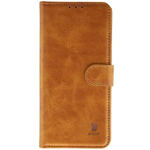 Etui z klapką Bizon Case Pocket do Samsung Galaxy A37 5G brązowe