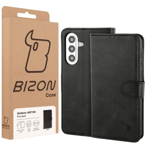 Etui z klapką Bizon Case Pocket do Samsung Galaxy A57 5G czarne