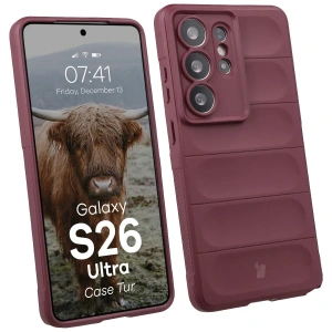 Pancerne etui Bizon Case Tur do Samsung Galaxy S26 Ultra burgundowe