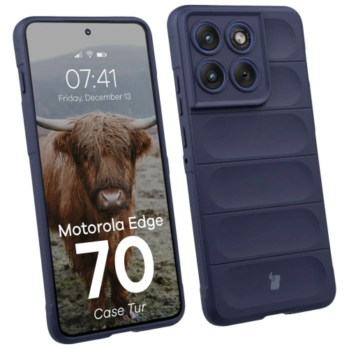 Pancerne etui Bizon Case Tur do Motorola Edge 70 granatowe
