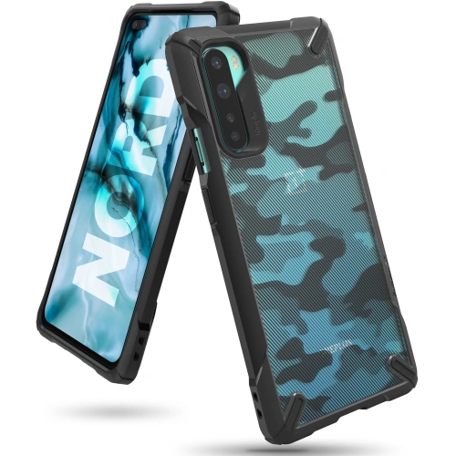 Kup Etui Ringke Fusion-X OnePlus Nord Camo (Moro) Negru - RGK1242CAM - {ean13} - Sklep Home Screen