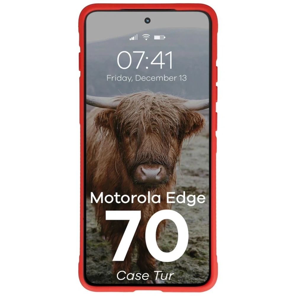 Pancerne etui Bizon Case Tur do Motorola Edge 70 czerwone