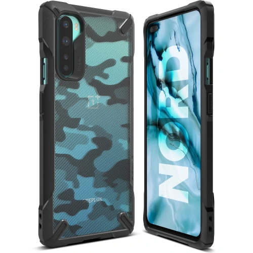 Kup Etui Ringke Fusion-X OnePlus Nord Camo (Moro) Black - RGK1242CAM - {ean13} - Sklep Home Screen