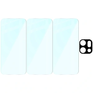 3x szkło hartowane + szybka na aparat Bizon Glass Clear Pack do Oppo Find X9 Pro