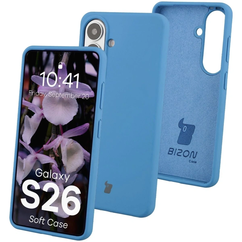 Silikonowe etui Bizon Soft Case do Samsung Galaxy S26 niebieskie