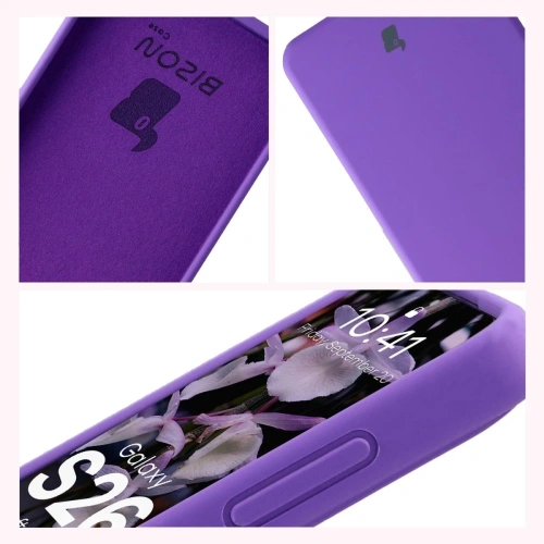 Silikonowe etui Bizon Soft Case do Samsung Galaxy S26 fioletowe