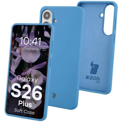 Silikonowe etui Bizon Soft Case do Samsung Galaxy S26 Plus niebieskie