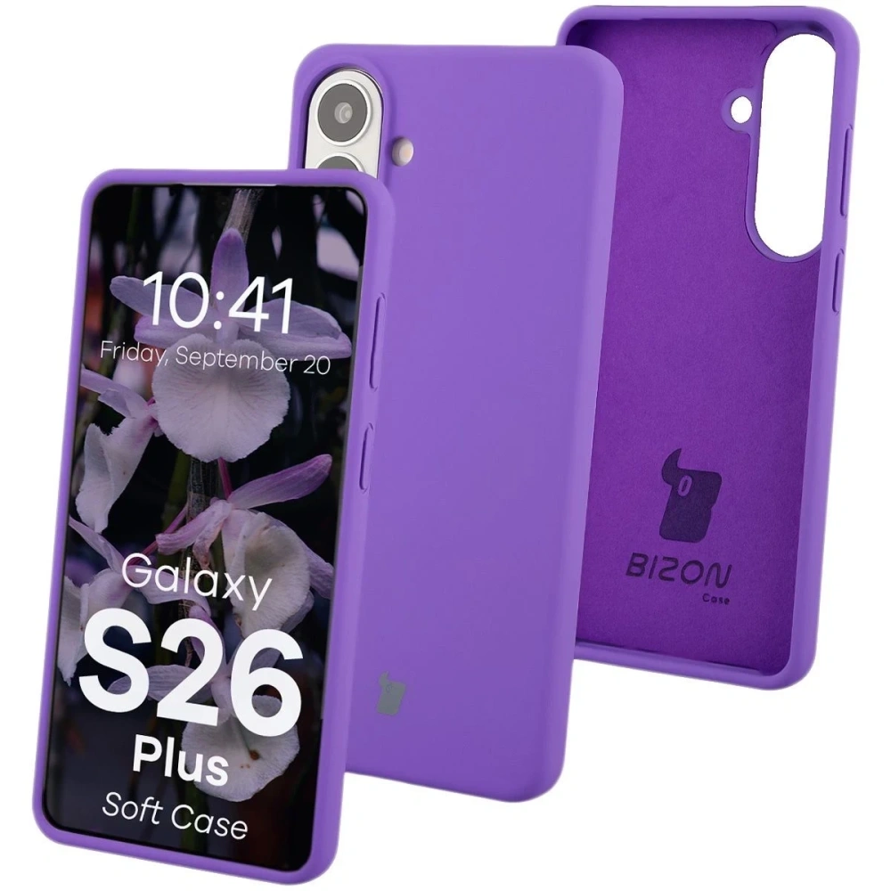 Silikonowe etui Bizon Soft Case do Samsung Galaxy S26 Plus fioletowe