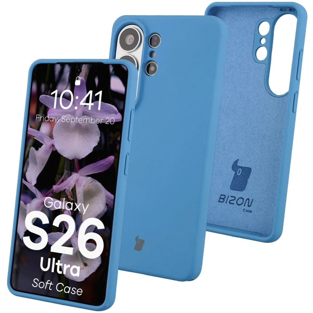 Silikonowe etui Bizon Soft Case do Samsung Galaxy S26 Ultra niebieskie