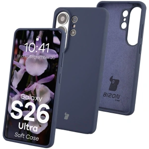 Silikonowe etui Bizon Soft Case do Samsung Galaxy S26 Ultra ciemnoniebieskie