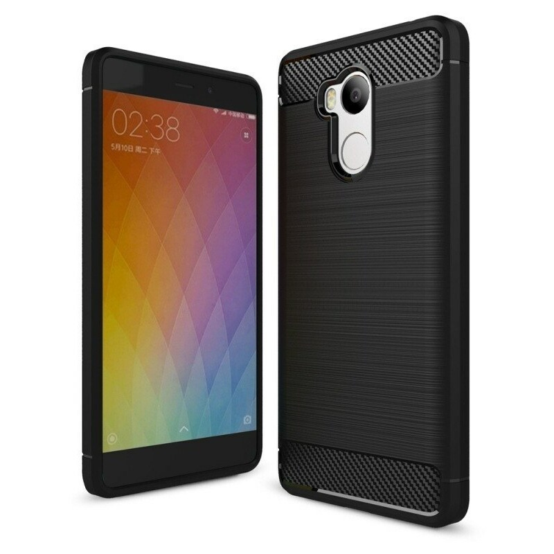 HS Case SOLID TPU Xiaomi Redmi 4X Black + Szkło