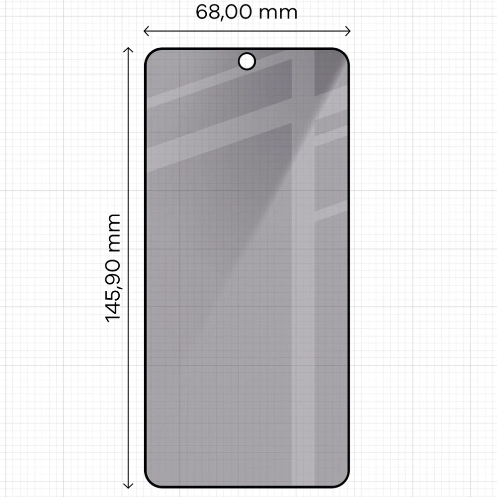 Prywatyzujące szkło hartowane Bizon Glass Edge Shadow do Samsung Galaxy S26 przyciemniane z czarną ramką
