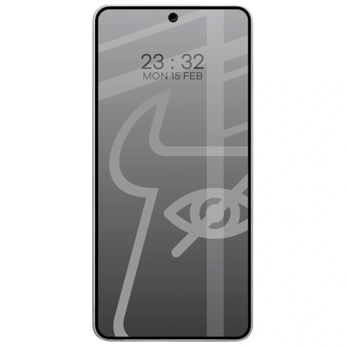 Prywatyzujące szkło hartowane Bizon Glass Edge Shadow do Samsung Galaxy S26 Ultra przyciemniane z czarną ramką