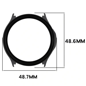 Etui ze szkłem do zegarka Bizon Case Watch Adamo do OnePlus Watch Lite 45 mm / Oppo Watch S 45 mm czarne