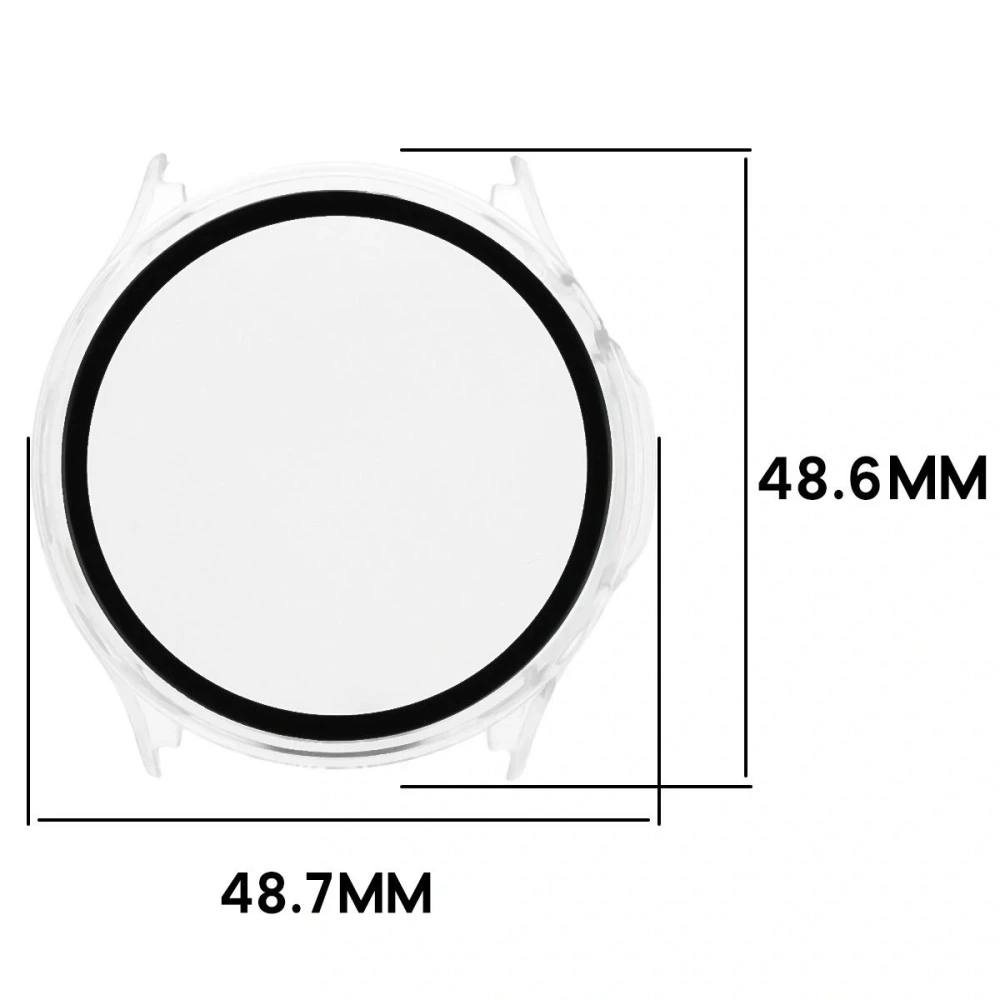 Etui ze szkłem do zegarka Bizon Case Watch Adamo do OnePlus Watch Lite 45 mm / Oppo Watch S 45 mm przezroczyste