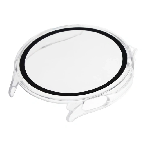 Etui ze szkłem do zegarka Bizon Case Watch Adamo do OnePlus Watch Lite 45 mm / Oppo Watch S 45 mm przezroczyste