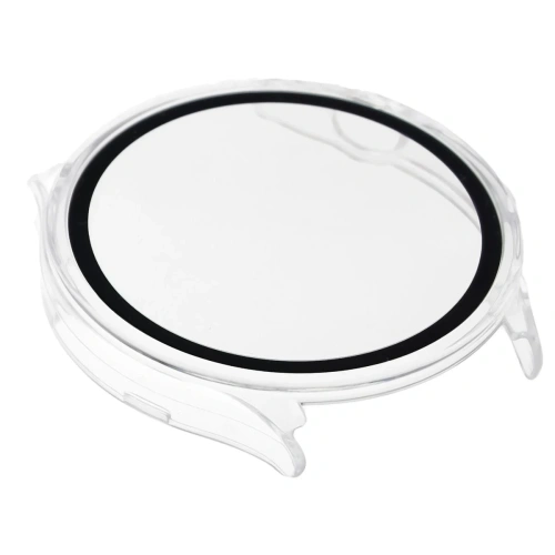 Etui ze szkłem do zegarka Bizon Case Watch Adamo do OnePlus Watch Lite 45 mm / Oppo Watch S 45 mm przezroczyste