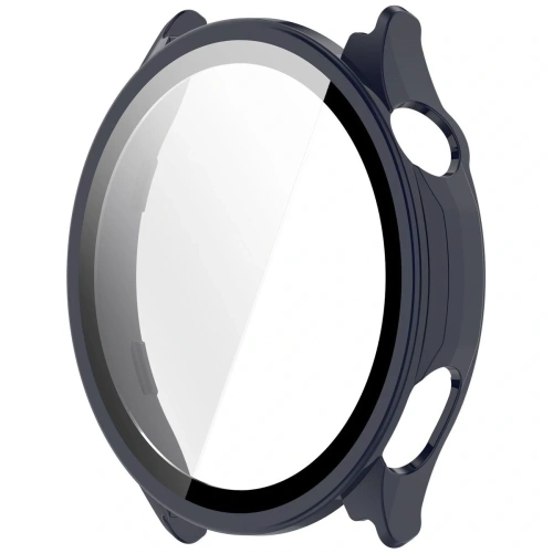 Etui ze szkłem do zegarka Bizon Case Watch Adamo do OnePlus Watch Lite 45 mm / Oppo Watch S 45 mm granatowe