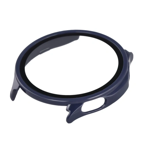 Etui ze szkłem do zegarka Bizon Case Watch Adamo do OnePlus Watch Lite 45 mm / Oppo Watch S 45 mm granatowe