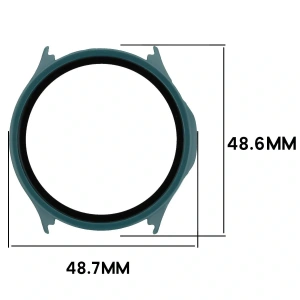 Etui ze szkłem do zegarka Bizon Case Watch Adamo do OnePlus Watch Lite 45 mm / Oppo Watch S 45 mm zielone