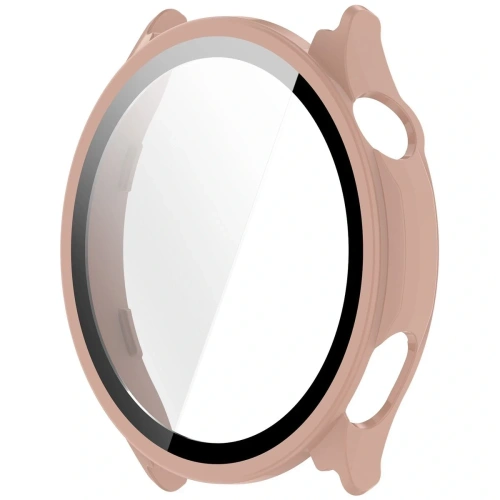 Etui ze szkłem do zegarka Bizon Case Watch Adamo do OnePlus Watch Lite 45 mm / Oppo Watch S 45 mm różowe