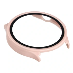 Etui ze szkłem do zegarka Bizon Case Watch Adamo do OnePlus Watch Lite 45 mm / Oppo Watch S 45 mm różowe