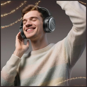 Bezprzewodowe słuchawki nauszne AWEI AT78 ANC Bluetooth 6.0 czarny