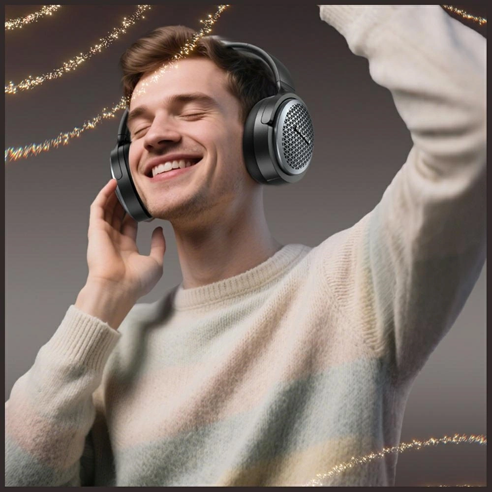 Bezprzewodowe słuchawki nauszne AWEI AT78 ANC Bluetooth 6.0 czarny