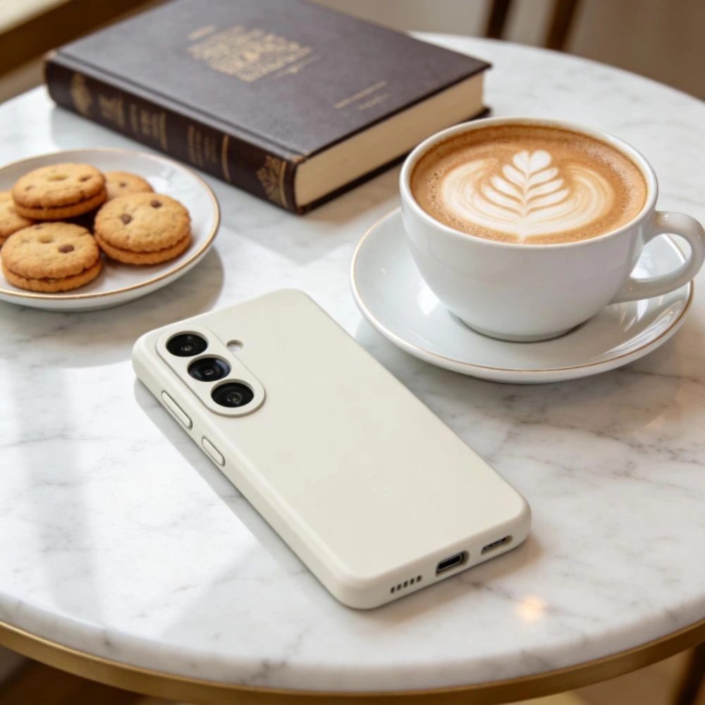 Etui Tech-Protect Silicone MagSafe do Samsung Galaxy S26+ Plus Cosmic Latte